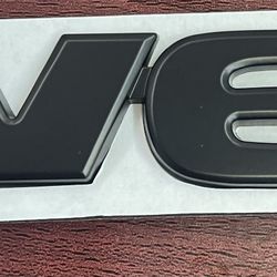 V-6 Engine Metallic Emblem 80mm-23mm