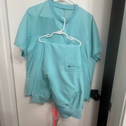 Scrub Set Women’s In Neon Blue Color