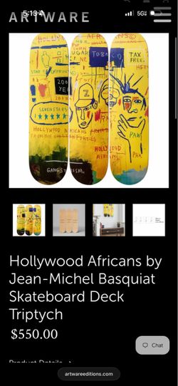 Jean-Michel Basquiat Skateboard Deck Triptych