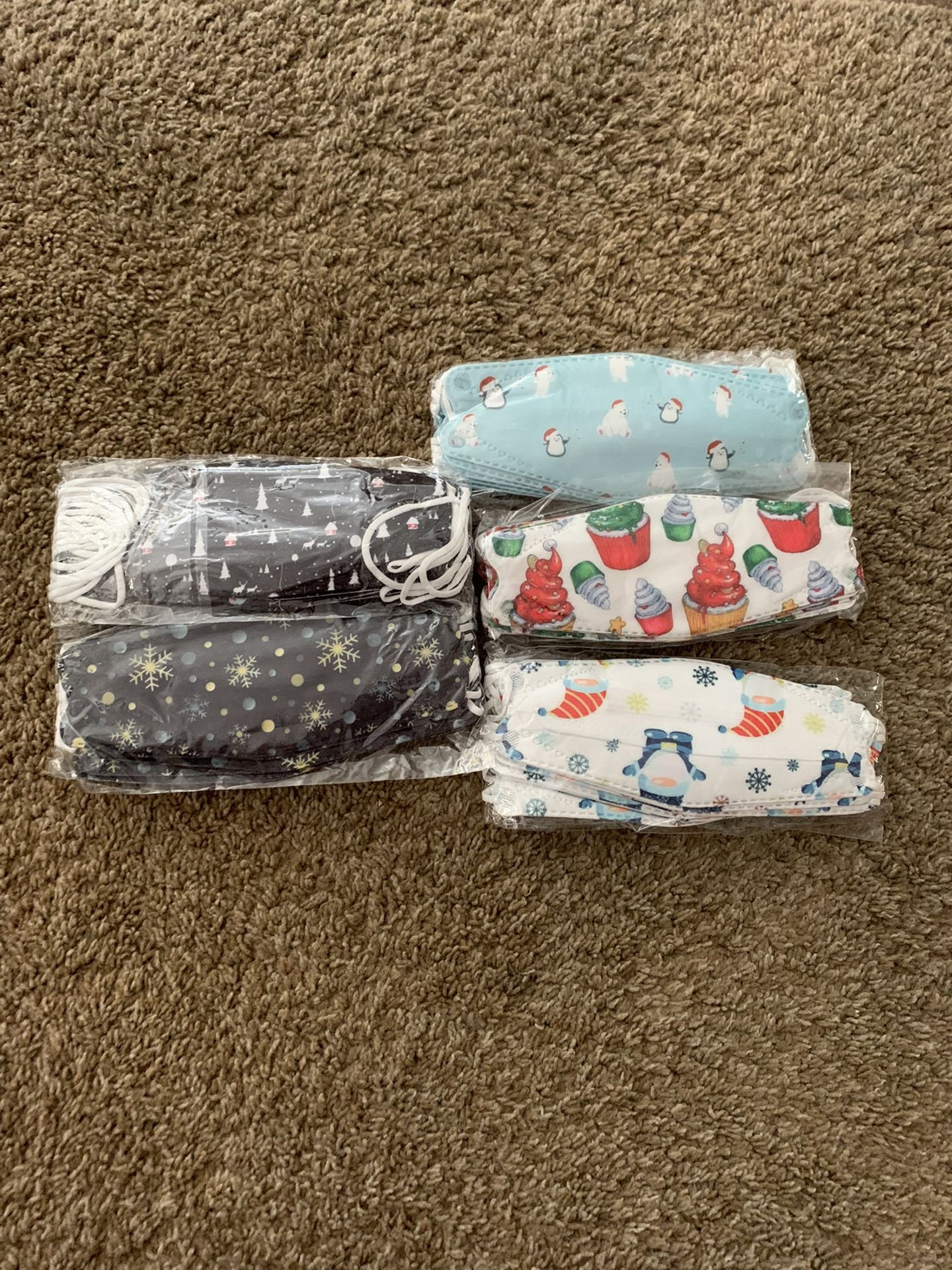 Mixed Variety Lot Of 50 Face masks New Some Holiday