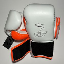 Brand New Fly Boxing Gloves - 14oz - Orange White