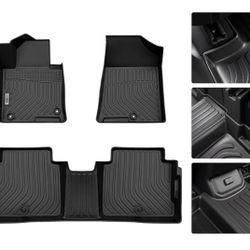 orealtrend Car Floor Mats Compatible with Kia Optima K5 2016-2020 Floor Liners Heavy Duty All Weather Guard Spill Proof Black Front Rear Car Carpet Cu