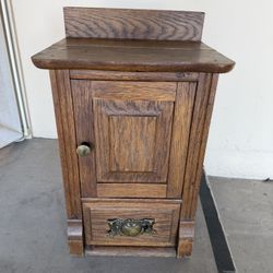 Small Antique Wood Cabinet