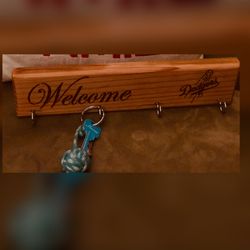 Customized Wood Dodger Home Key Holder