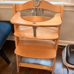 Hauck Alpha + Grow Along Solid Beechwood High Chair