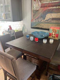 Dark Wood table + Buffet