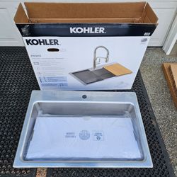 New Kohler provo sink with faucet kit