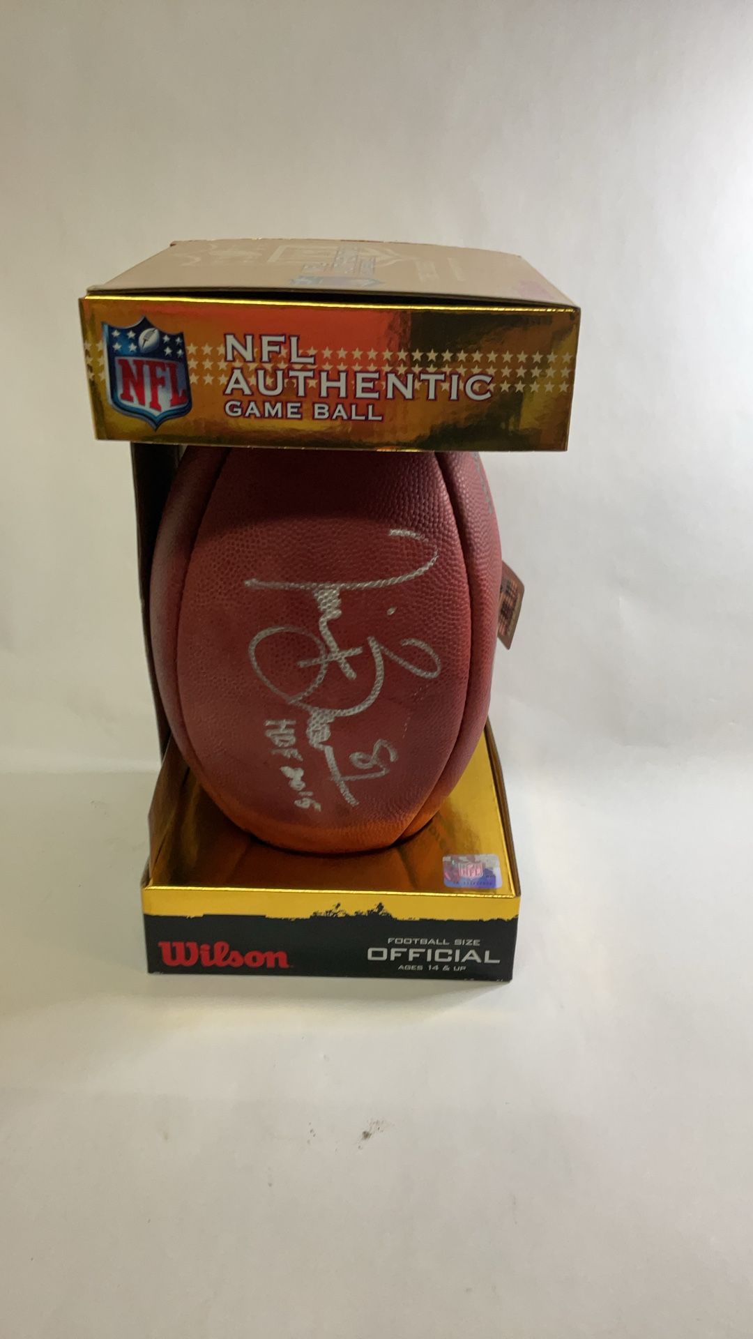 Wilson Signed Tim Brown Football With PSA Cert