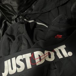 Nike Red and Black Windbreaker