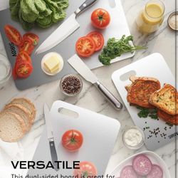 Tabla De Cortar De Titanio 100% Puro Para Cocina La Mejor Tabla Para Cortar No Toxica (Set De 3)