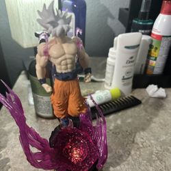 Dragon Ball Goku Action Figure Ultra Instinct LED Light PVC Statue