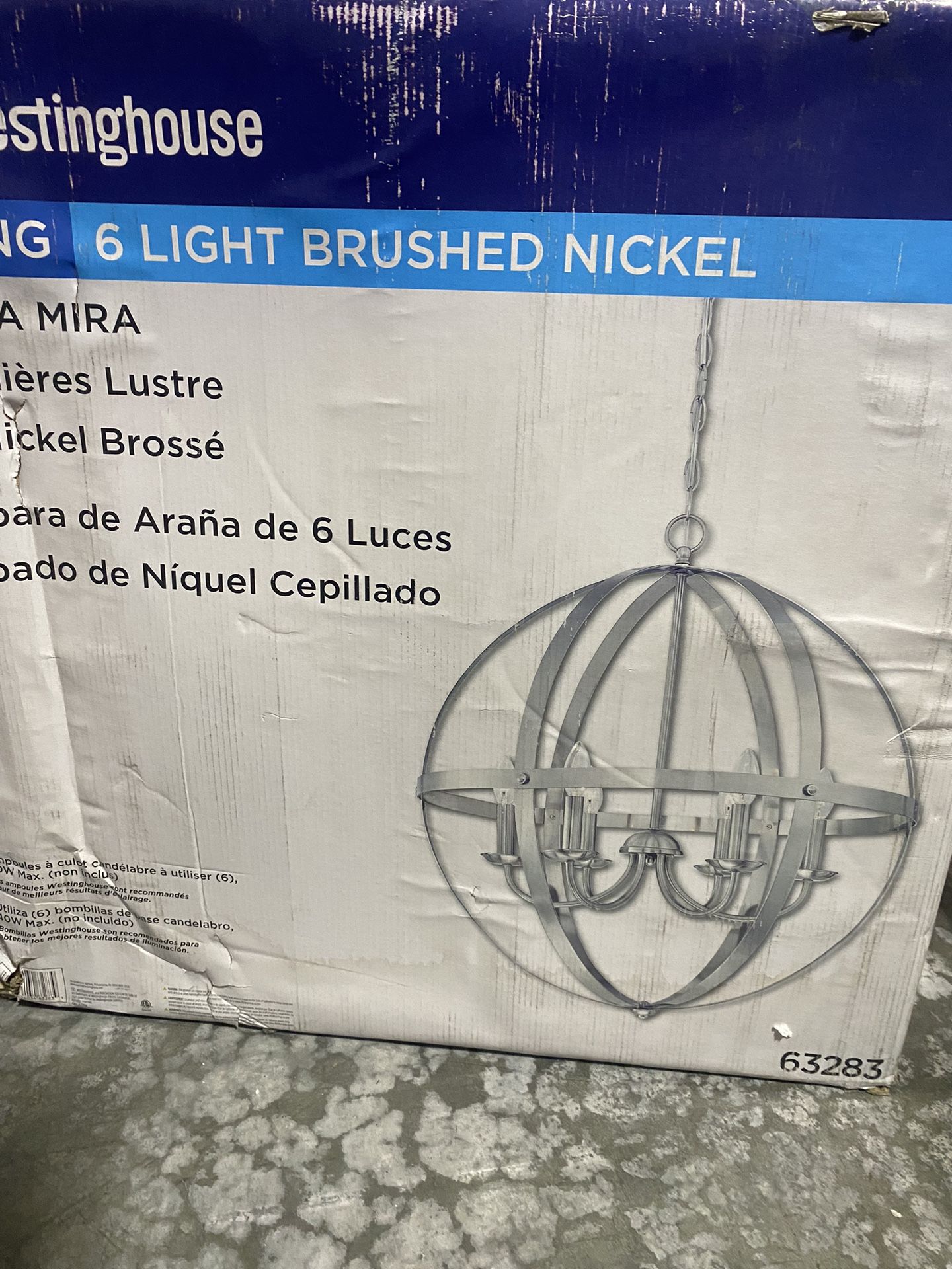 Westinghouse Stella Mira 6 Light Brushed Nickel Chandelier