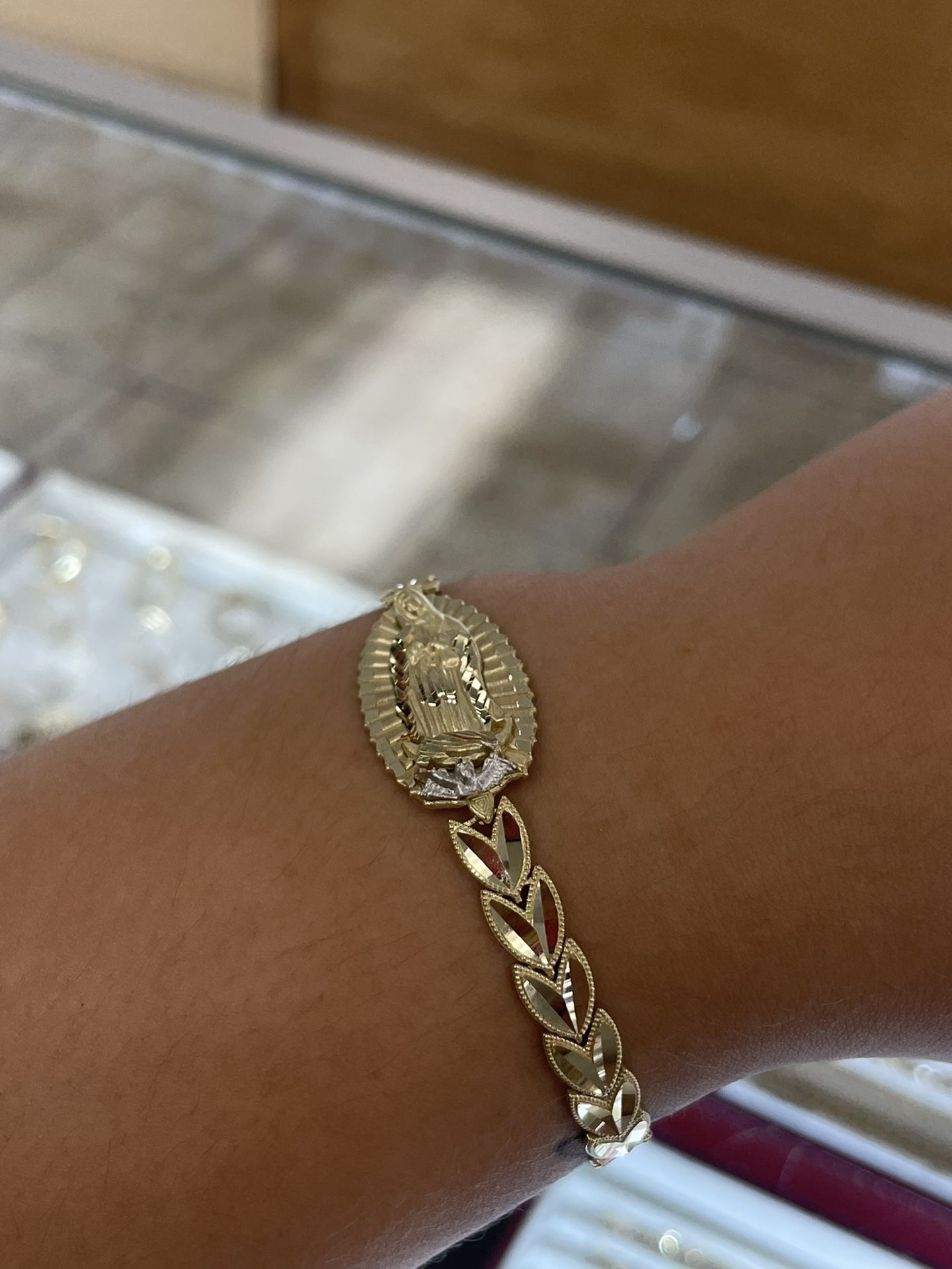 14k Brazalete De Virgen De Guadalupe