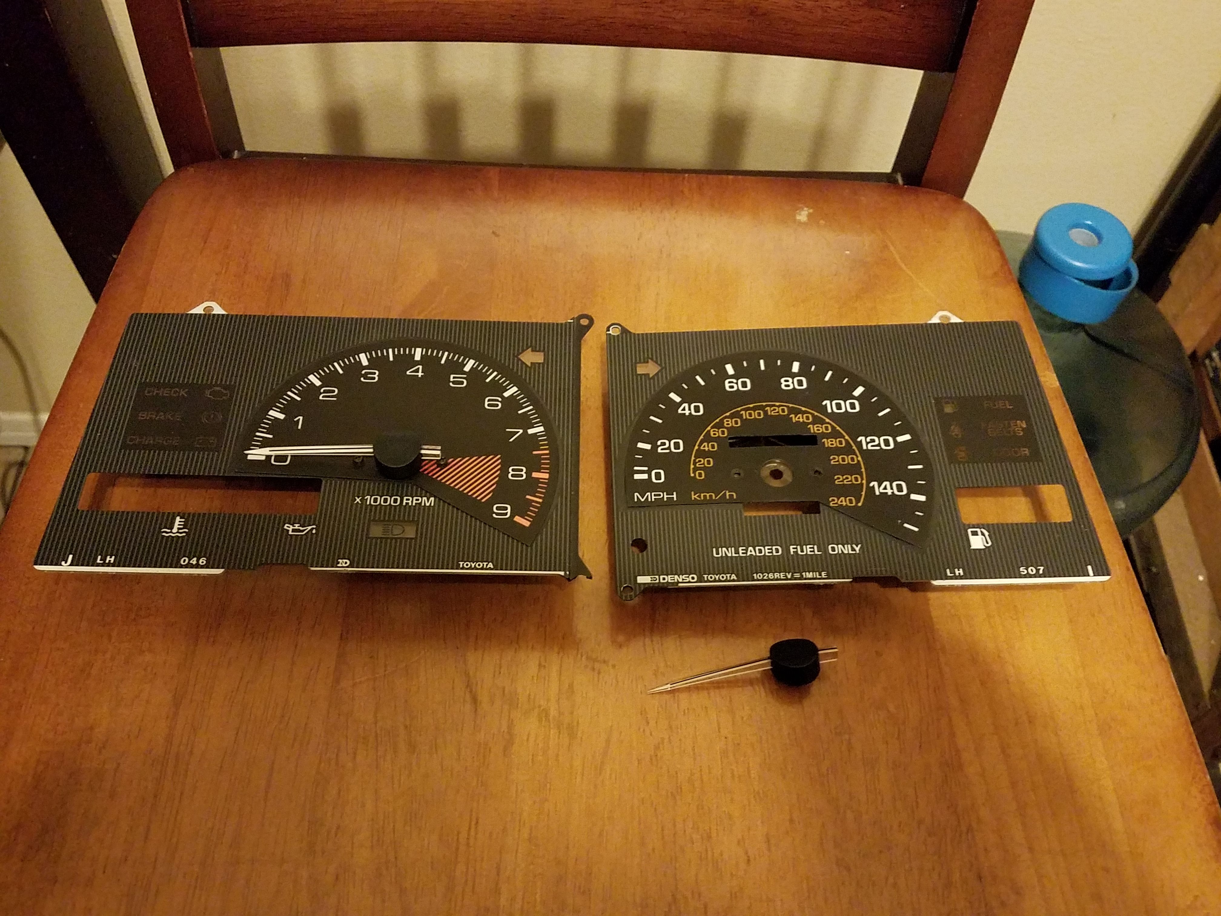 1986-1987 ae86 kouki corolla gts 9k cluster set