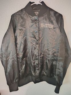 Women's Led Zeppelin Black & White Graphics Bomber Jacket Sz S