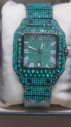 Brandnew Aj 40mm Iced out Stainless Steal watch
