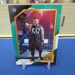 2022 Panini NXT WWE WRESTLING KEVIN OWENS GREEN PARALLEL # /49 KO