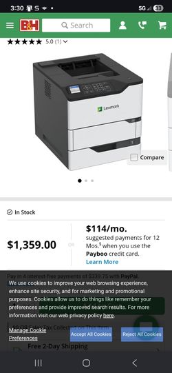 Like new Lexmark Network ready laser printer