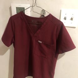 Burgundy Scrub Set