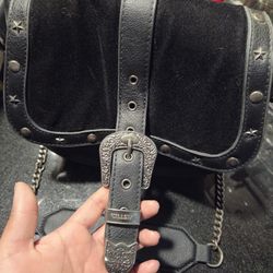 Killstar Black Leather Bag