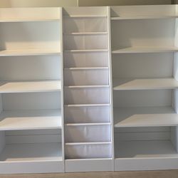 Kids Bookshelf With Sling Storage