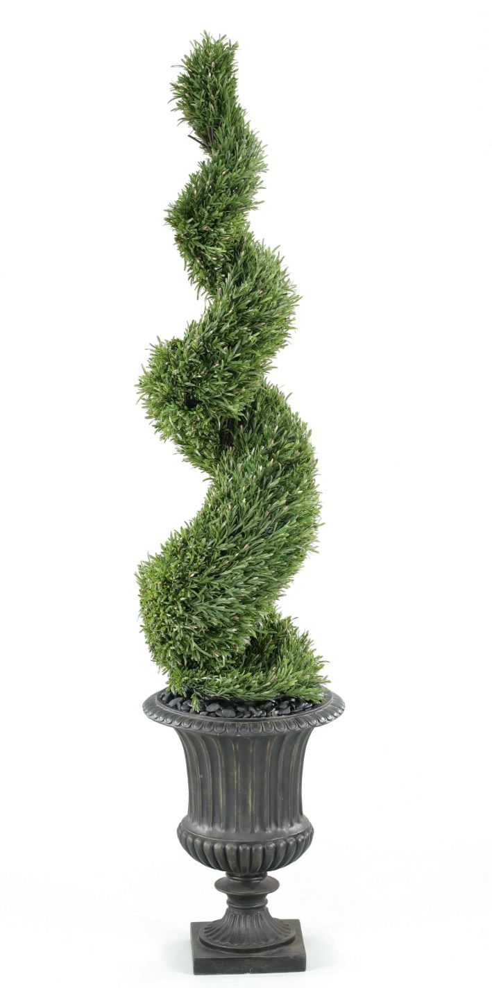 84'' Faux Spiral Rosemary Topiary