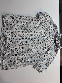 Black and white button up