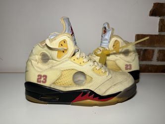 Air Jordan 5 OFF White Sail Size 7 