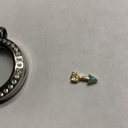 Origami Owl Charm Arrow Blue And Gold