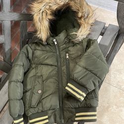 Amazing unisex fur trim hooded jacket coat kids 