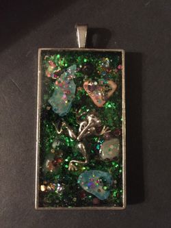 Handmade frog pendant