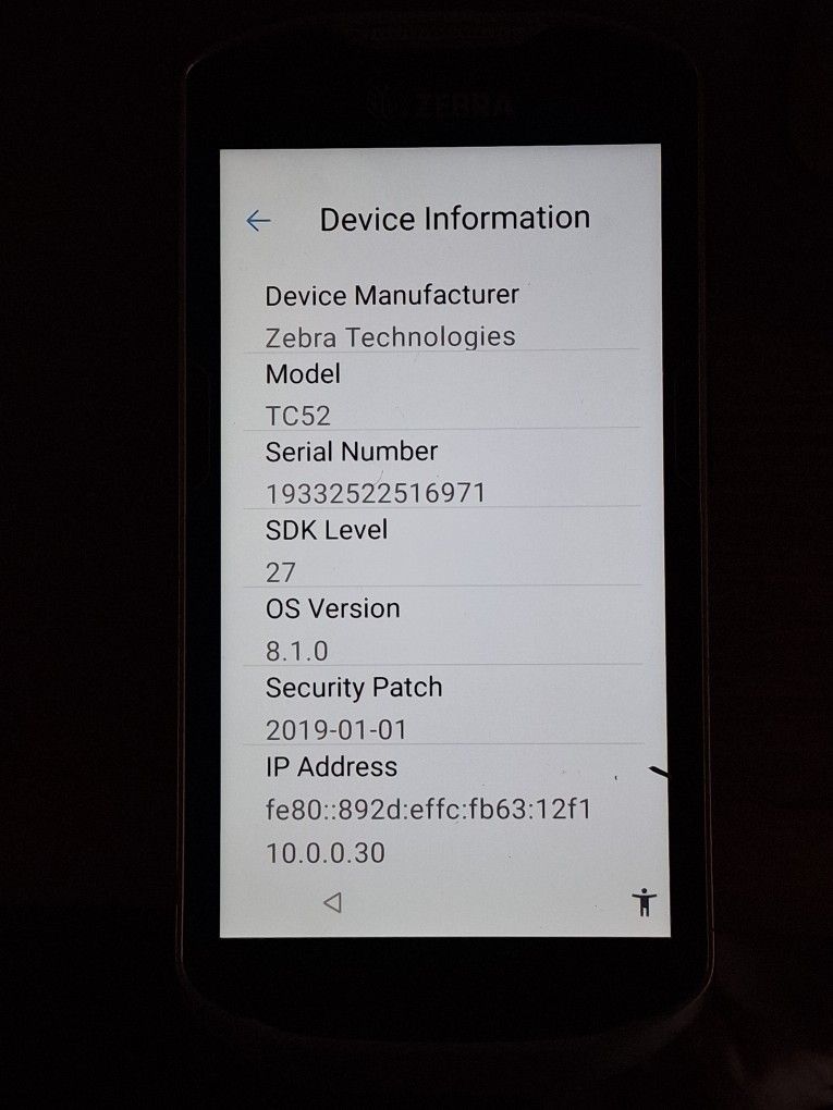 ZEBRA TECHNOLOGIES, TC52