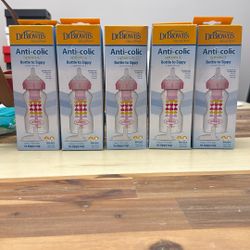 Dr Brown Pink Baby Bottles 
