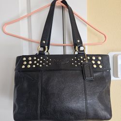 Black Coach Leather Purse