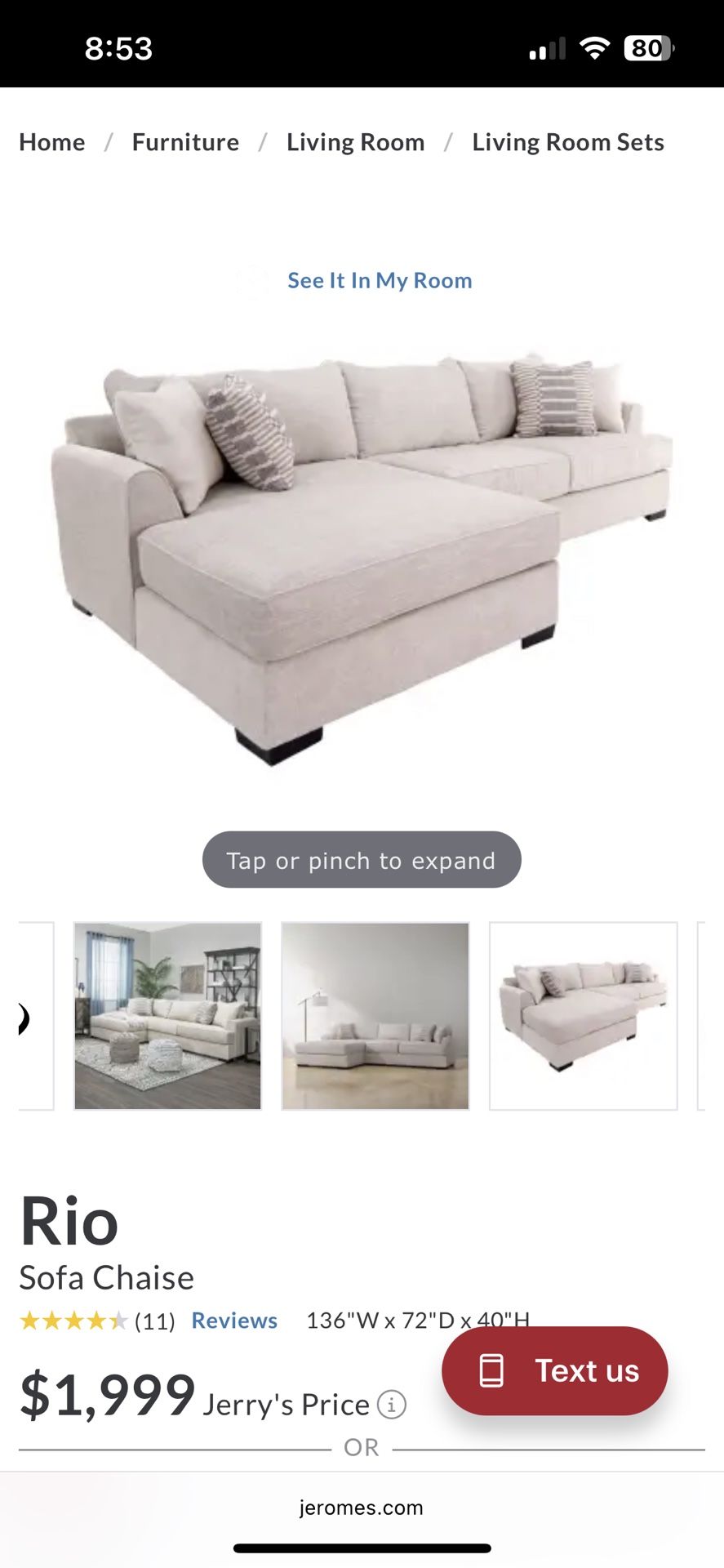Sofa With Chaise 