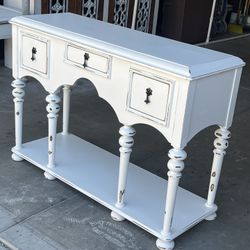 SOLID WOOD SHABBY CHIC FARMHOUSE CONSOLE, COUCH TABLE OR ENTRY PIECE