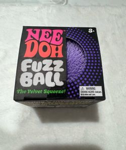 Needoh FUZZ BALL The Velvet Squeeze Fuzzball NEW Purple