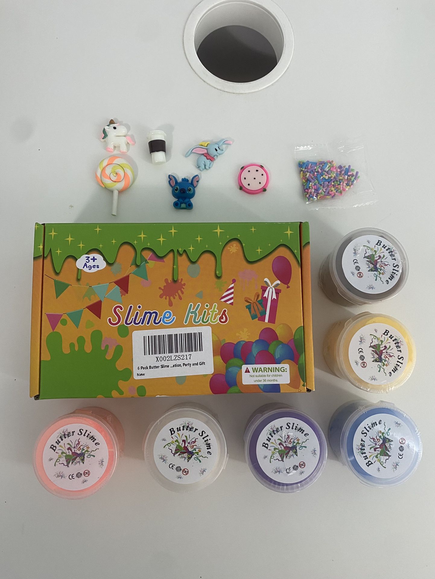 6 Pack Butter Slime Kit Toy For Kids