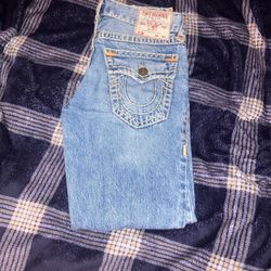 True Religion Double Stitch Size 33 Jeans