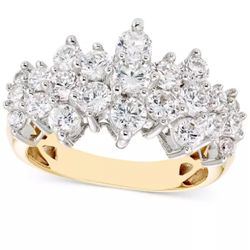 Diamond, horizontal cluster ring