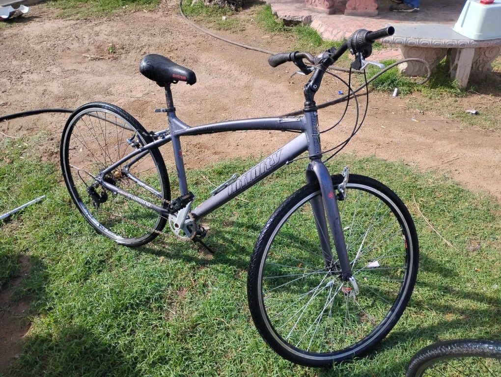 Infinity Boss 7 Speed Street/Hybrid Bike. Rides Fast And Very Smooth. 700 Size Tires. Extra Bike Taking Space. Retails For About $400. Letting It Go.