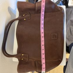Dooney And Bourke Purse Brown Leather And Red Interior