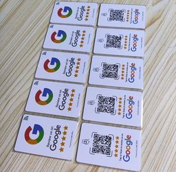 Google Review NFC Cards with QR Code – 10 Pack