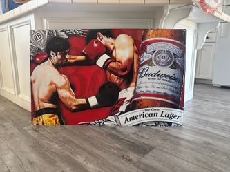 Budweiser Boxing Promotional Metal Sign
