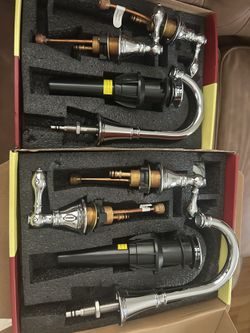 (Set of 2) Chrome Bathroom Sink Faucet,3 Hole Two Handle Faucet with Pop up Drain, 8 Inch Widespread