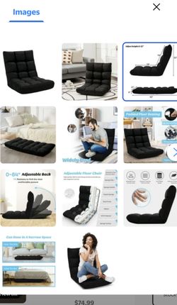 Folding game chair - black
