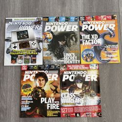 Nintendo Power Magazine 2005 Vol: 191, 193, 196, 197, 198; Lot 5 w/ posters 