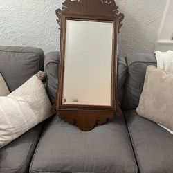 Mahogany 3 Wheat Mirror