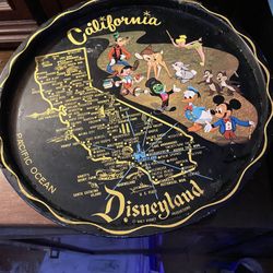 Vintage California Disneyland Metal Tray