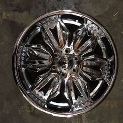 20.8.5 chrome Diablo wheels style gladiator 6 lug chevy Et 13 Set of 4 new in box $499.00